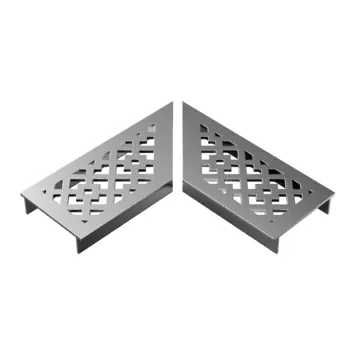 Stonewish Ultra Drain L-rooster zilver disegno patroon