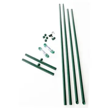 Giardino drooglijn met paal ø 60 mm x 240 cm, 2 stuks groen