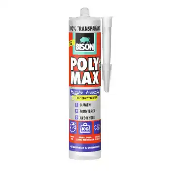 Bison Poly Max high tack express transparant koker 300 g