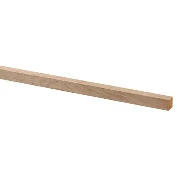 Schaaflat hardhout 12x12 mm, lengte 270 cm