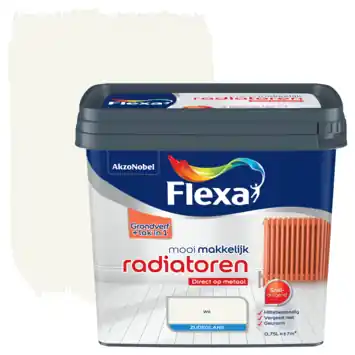 Flexa Mooi Makkelijk radiatorlak zijdeglans wit 750 ml