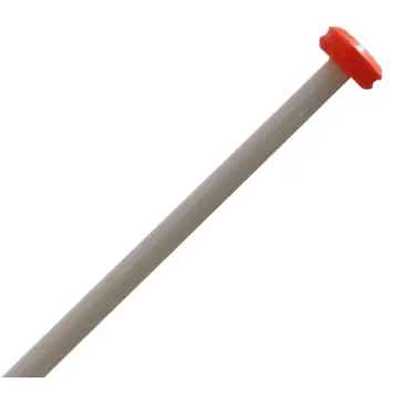 Vlaggenmast met vaste knop wit 200 cm