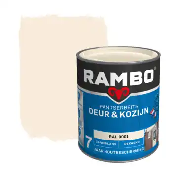 Rambo Pantserbeits Deur & Kozijn zijdeglans dekkend RAL 9001 750 ml