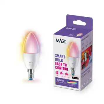 WiZ Connected LED kaars E14 40W mat kleur licht dimbaar