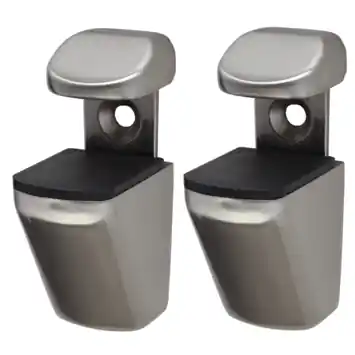 Duraline plankdrager clip mini geborsteld nikkel 2 stuks