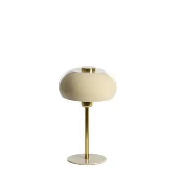 tafellamp Joe glans crème met goud Ø22 x 34cm