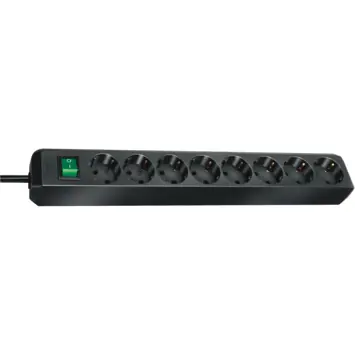 Brennenstuhl Eco-Line Stekkerdoos 8-voudig Zwart 3 Meter