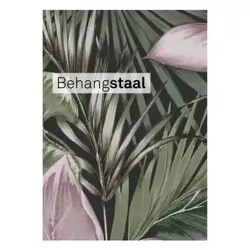 Behangstaal vliesbehang indra groen/roze (dessin 106742)