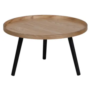 WOOOD bijzettafel Mesa L naturel MDF hout Ø 60 cm