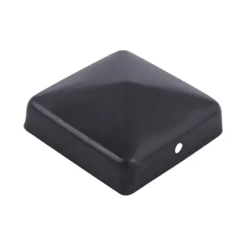 Afdekkap piramide tuinpaal zwart verzinkt 7x7 cm