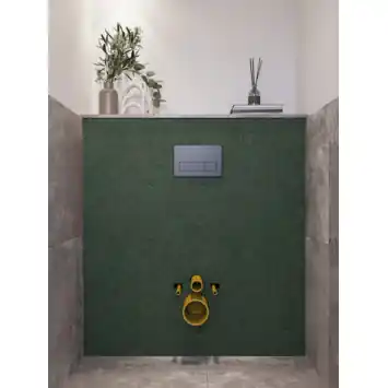 Toilet achterwand spaanplaat 123 x 120 cm 18 mm vochtwerend