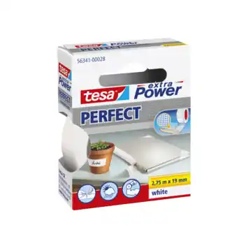 Tesa Extra Power Perfect ducttape wit 19 mm x 2,75 m