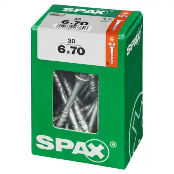 Spax schroef T-Star Plus geel 6x70 mm 30 stuks