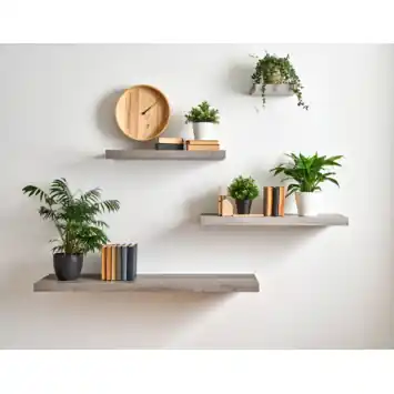 Duraline wandplank XL4 eik grijs 60x23,5 cm 38 mm