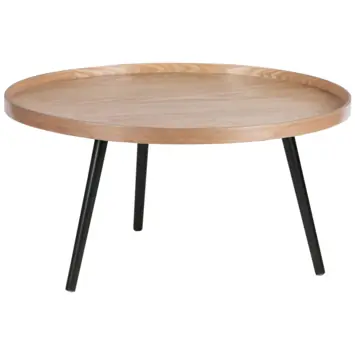 WOOOD bijzettafel Mesa XL naturel MDF hout Ø 78 cm