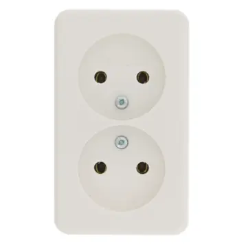 Berker Opbouw Dubbel Stopcontact Wit