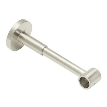 Verstelbare steun 7-15 cm voor 20 mm gordijnroede RVS kleur 2 stuks