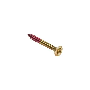 Rotadrill schroef universeel platkop PZ1 messing 3x25 mm 32 stuks