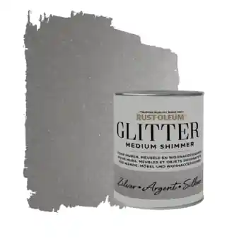 Rust-Oleum glitterverf medium shimmer silver 750 ml