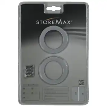 StoreMax handgreep rond metaal zilver – 2 stuks