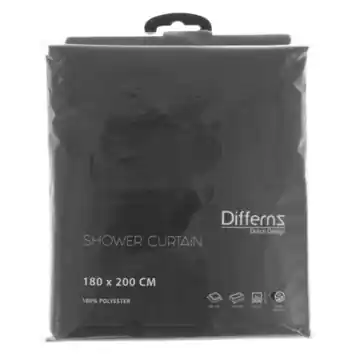 Douchegordijn Differnz polyester antraciet 180x200cm