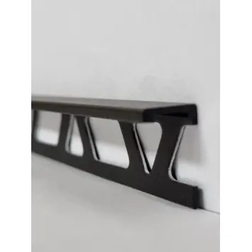 Tegelprofiel recht mat zwart metaal 10 mm 270 cm