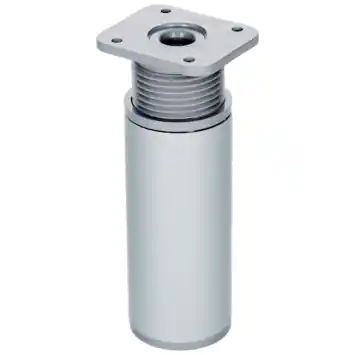 Duraline meubelpoot grijs aluminium ø4x10x13 cm
