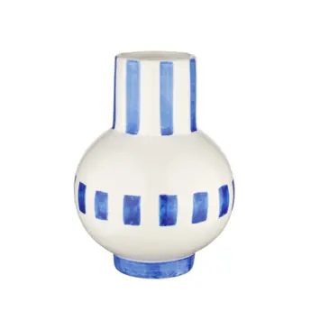 Vaas wit/blauw
