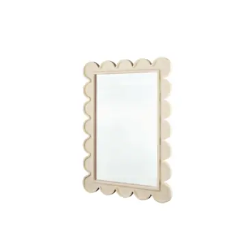 Spiegel beige met randjes
