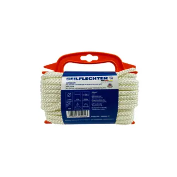 BIROLEN LIJN 8MM 8ST GEVL.POLY WIT 15MTR