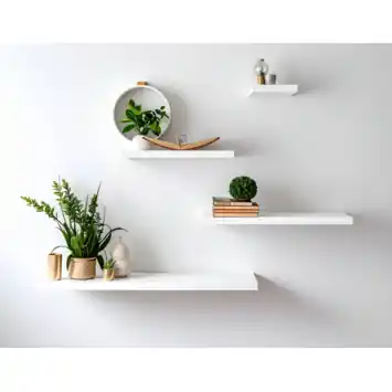 Duraline wandplank XL4 wit eiken 118x23,5 cm 38 mm