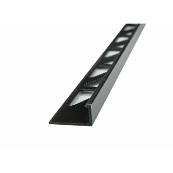 Tegelprofiel recht zwart kunststof 12,5 mm 270 cm