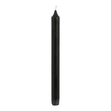 Dinerkaars stearine zwart 6 stuks