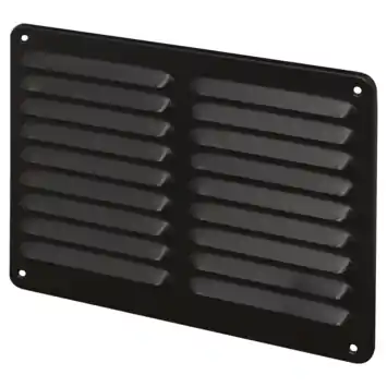 Sanivesk opbouw schoepenrooster aluminium zwart 245 x 195mm