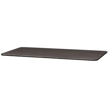 WOOOD tafelblad Tablo afgerond mid brown 24 mm 200x90 cm