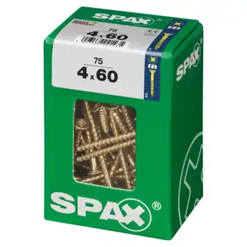 Spax schroef pozi yellox 4x60 mm 75 stuks