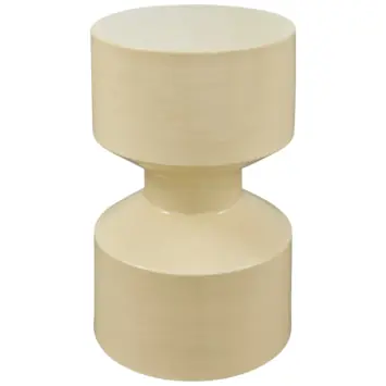 WOOOD bijzettafel Hidde geel metaal ø 30 cm