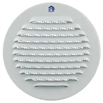 Renson Inbouw Schoepenrooster Rond Ø120 mm ALU RAL 9010