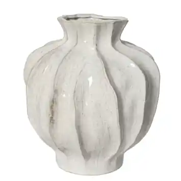 Vaas wit 26 cm glanzend keramiek