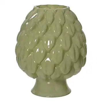 Vaas glas groen h26,5cm