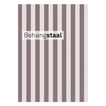 Behangstaal vliesbehang Little stripe paars - gebroken wit (dessin 145523)