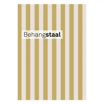 Behangstaal vliesbehang Little stripe oker - gebroken wit (dessin 145509)