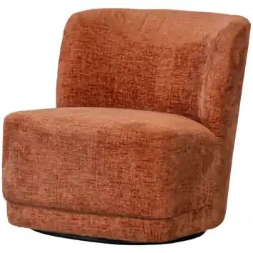 WOOOD fauteuil Atty oranje blossom velvet stof draaibaar