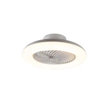 QAZQA plafondventilator met LED verlichting Clima 40W wit kunststof