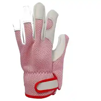 Werkhandschoenen roze leer S