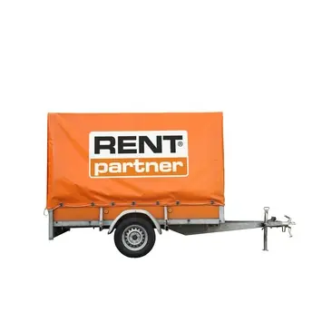 Aanhangwagen met enkele as en huif 2,5 meter